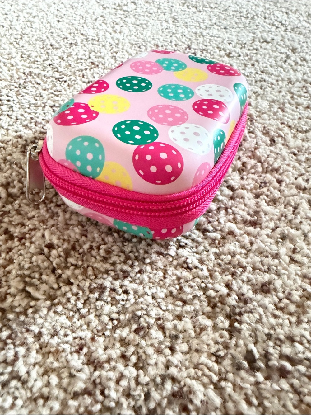Kids Polka Dot Hard Shell Pink Accessory Case